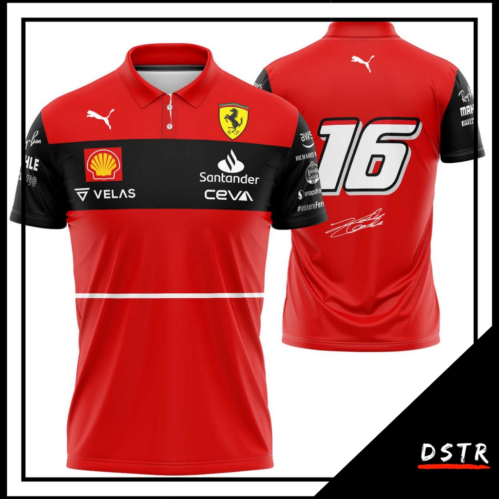 F1 Formula One Team Suderia Ferrari 2022 Charles Leclerc Full Print ...