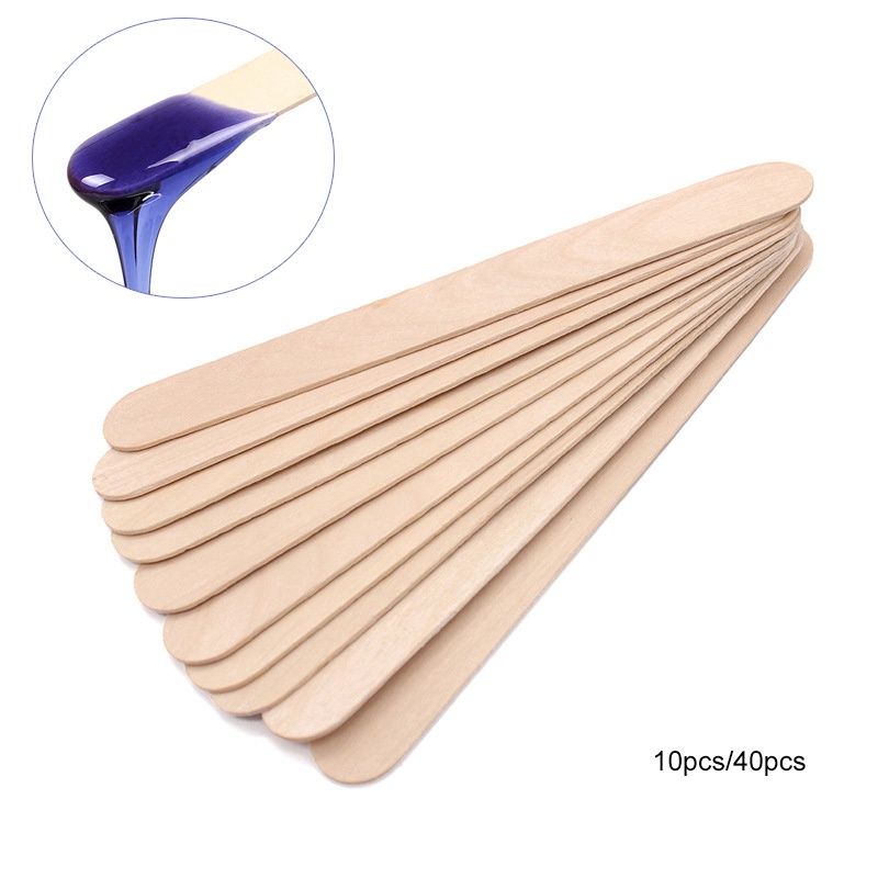 10/40pcs Wooden Waxing Stick Disposable Hair Removal Spatulas Tongue