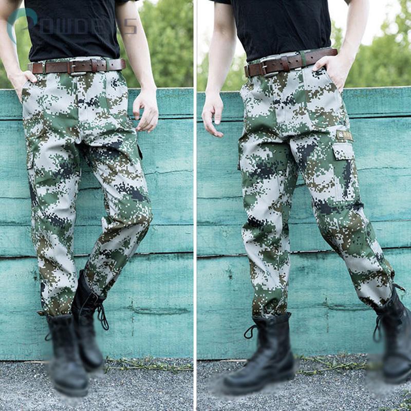 casual multiple pocket camo printed pants