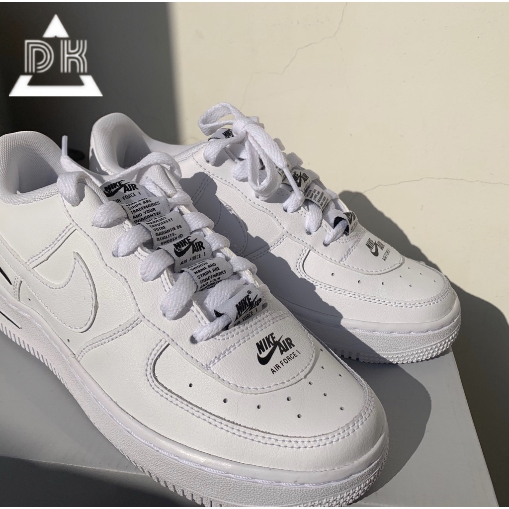 Nike Air Force 1 07 Double Air AF1 Black White Male Female Running ...