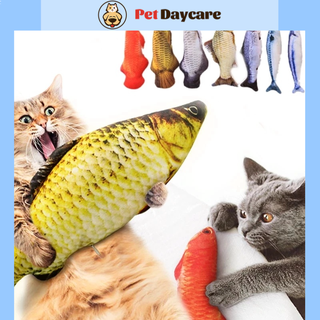 ❤️❤️Pet Daycare Electric Interactive Cat Wagging Chewing Toy Lifelike Artificial Fish Pet Cat Kitten Teaser