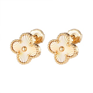 [TYshop]Luxury Vca Gold Stud Earrings For Women Jewelry Hypoallergenic Non Tarnish Earrings