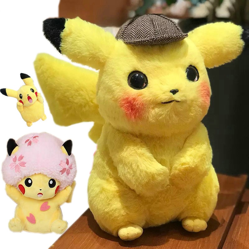 detective pikachu realistic plush