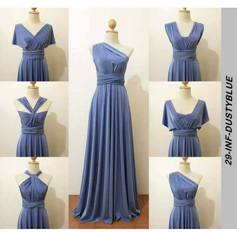 Dusty blue color dress best sale