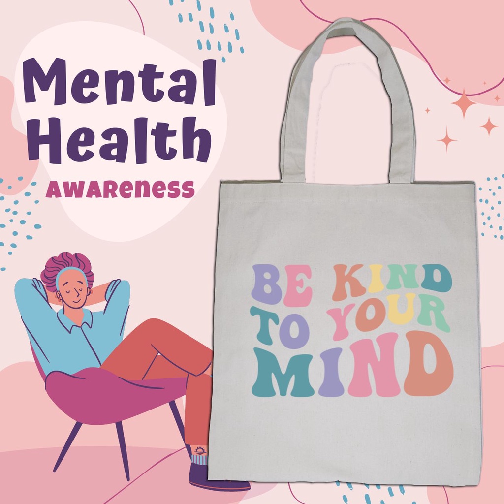 Mental Health Series High Quality Canvas Tote Bags Shopee Philippines