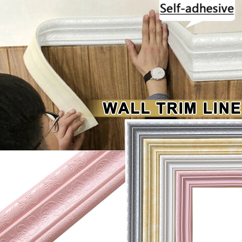 10pcs Self Adhesive Skirting Line Wall Border Sticker Arts Wall Decal Home Decor