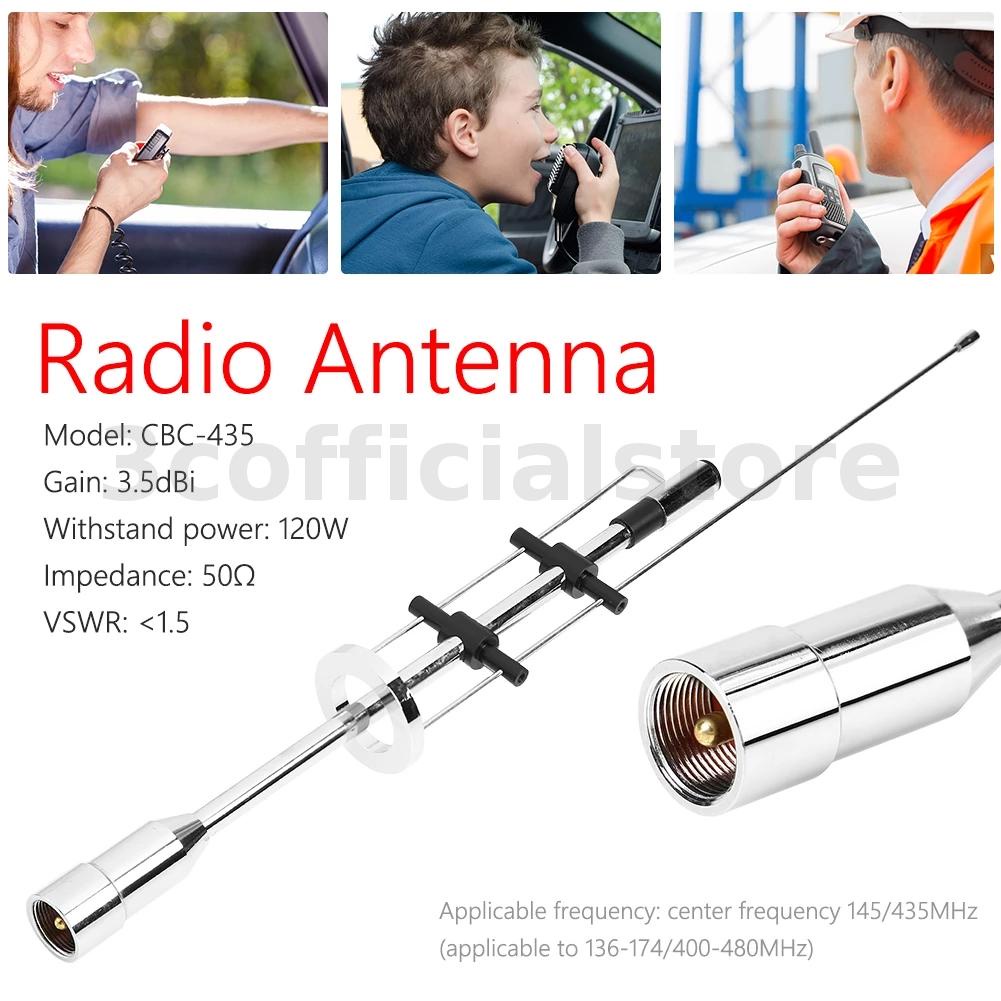 Antenna Radio Dual Band CBC-435 – 145/435 MHz Con Guadagno 3.5dBi E Potenza 120W Per Ricetrasmettitori