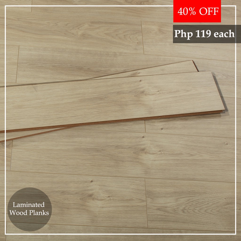 Wood Tiles Laminated Cream Pc Shopee Philippines