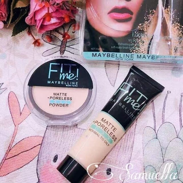 Maybelline Fit Me Set Matte Poreless Powder And Cream Shopee Philippines