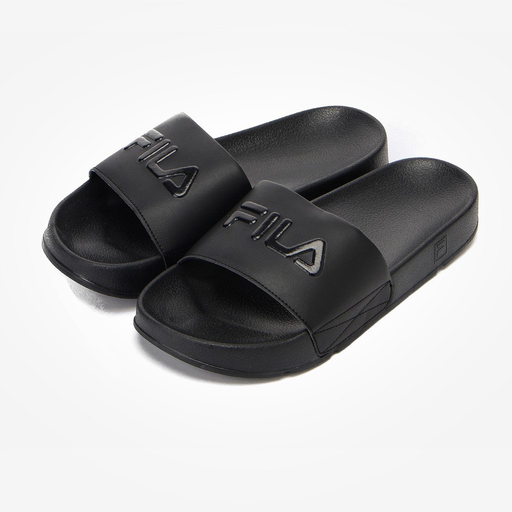 all black fila sandals
