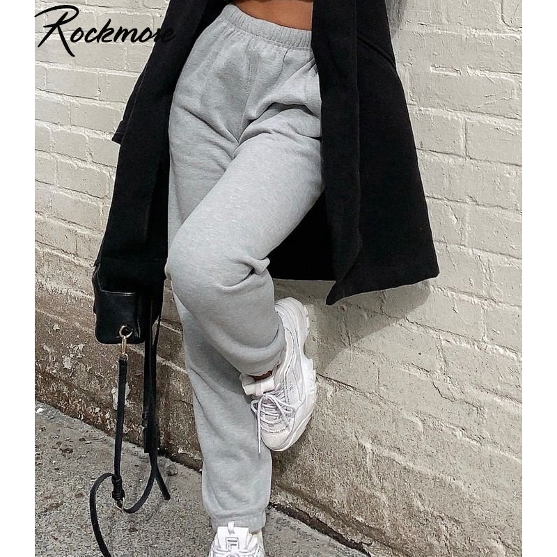 grey high waisted sweatpants