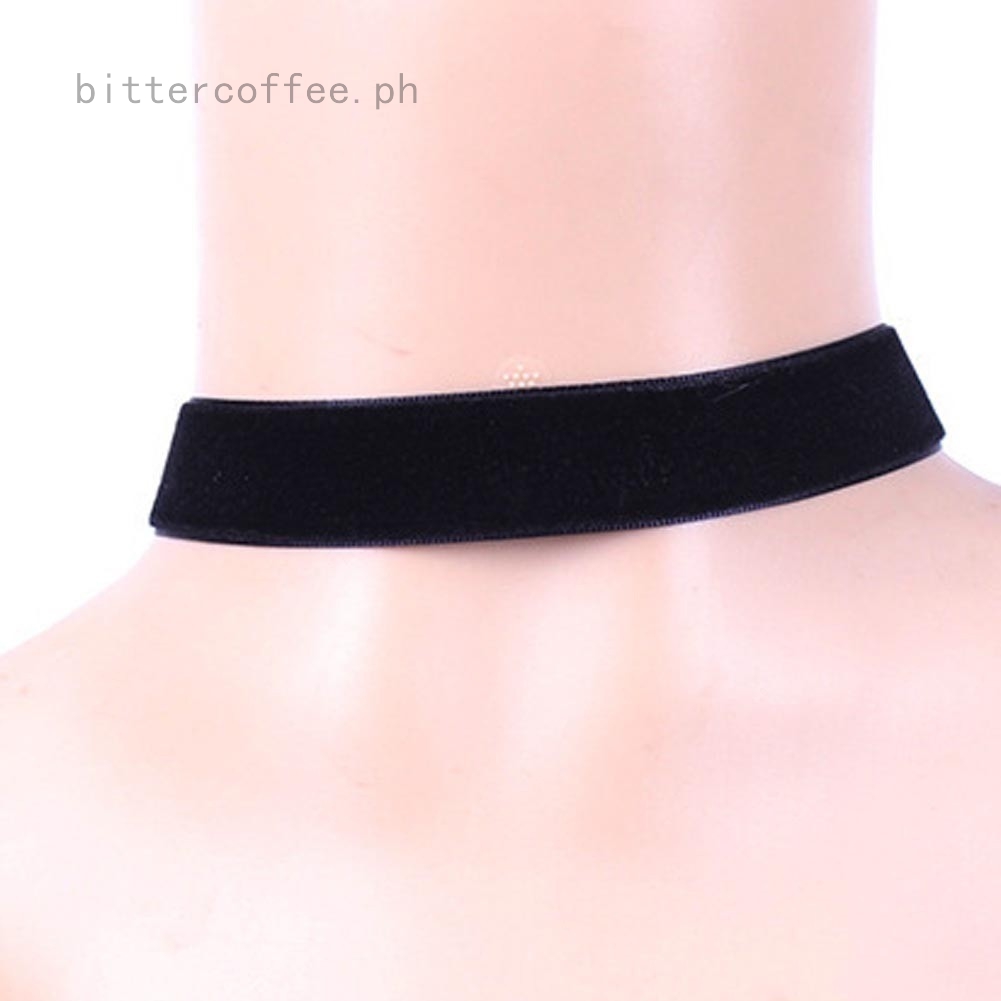 plain black choker necklace