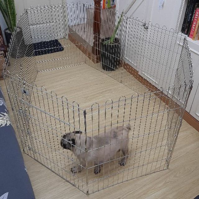 Stainless Steel 8 Panels Dog Cage Fence 