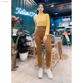 Spot Delivery Delivered In Bangkok 0395 Long Leg Jeans The High-Waisted Are Very Stretchy Fabric. Detailed Waistband aling88888