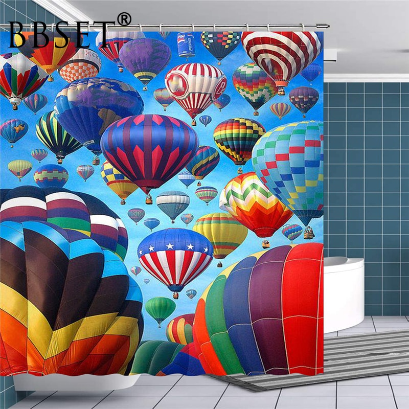 Best Nice Shower Curtain Colorful Hot, Hot Air Balloon Shower Curtain