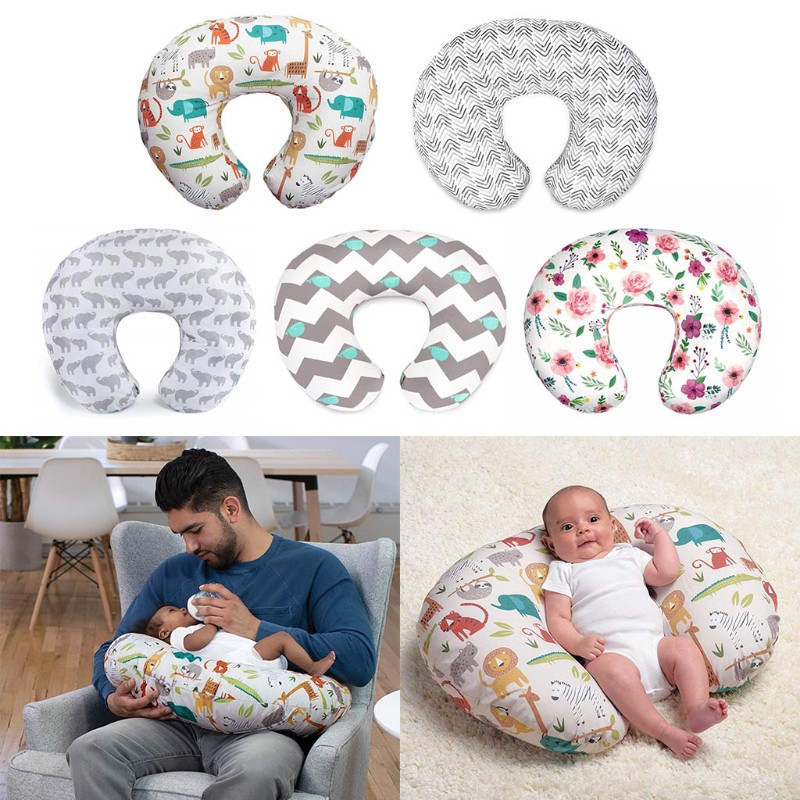 E Scofieldly Nursing Newborn Infant Baby Breastfeeding Pillow Cover Soft Warm Nursing Slipcover Cute Nursing Pillow 
