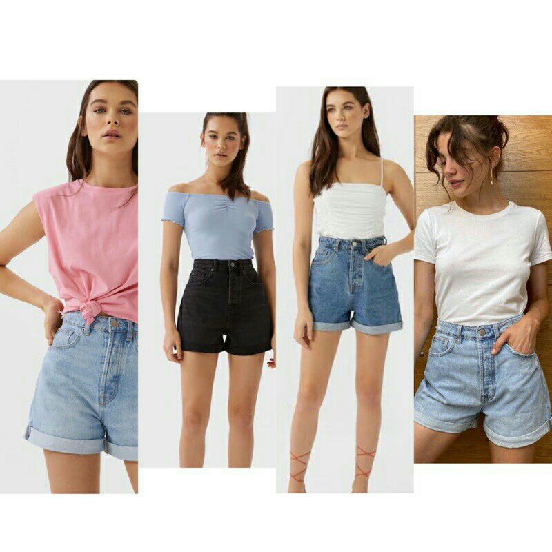 stradivarius mom shorts