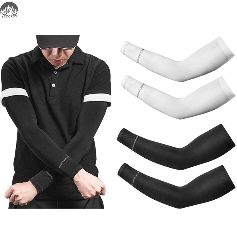 Unisex Cooling Arm Sleeves Cover Cycling Running UV Sun Protection Outdoor 
