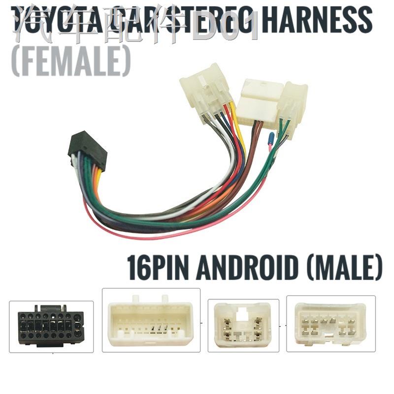 auto partsToyota Car Stereo Wiring Harness Female to 16Pin Android Head