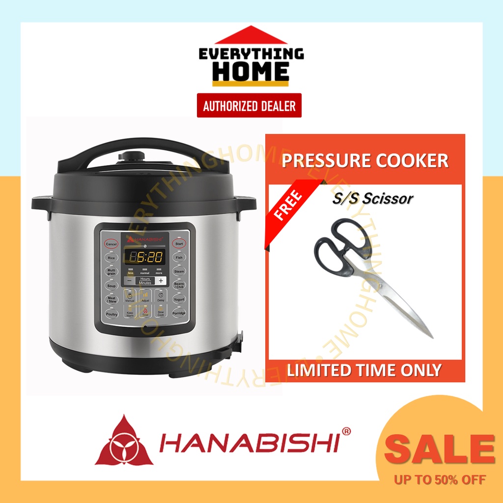 Hanabishi Electric Pressure Cooker 5.7 Liters 10 in 1 / HDIGP10IN1