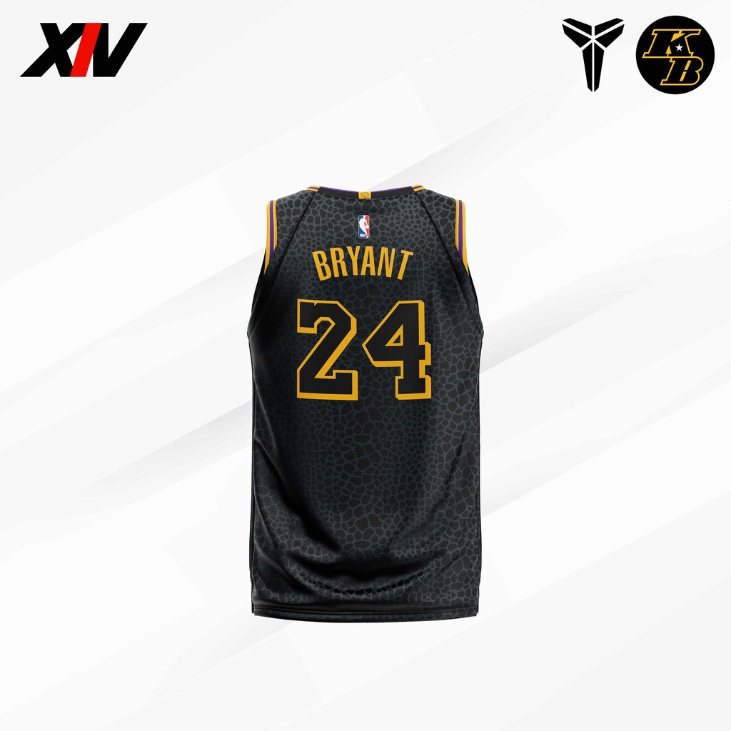 Nike Los Angeles Lakers Kobe Bryant Black Mamba City Edition Swingman Jersey Black/Gold