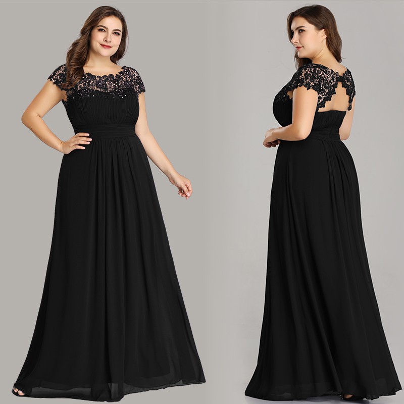 plus size black formal dress