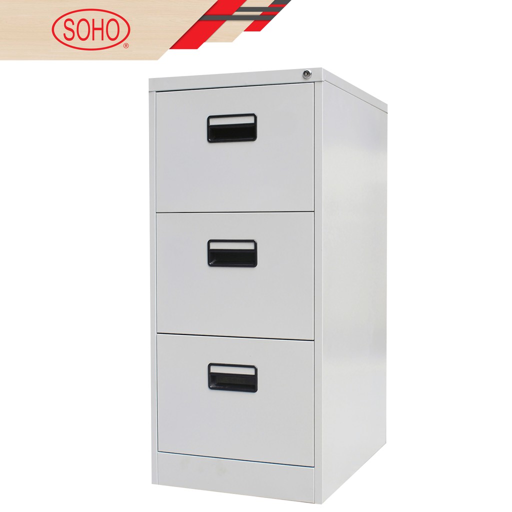 Soho Norway 3 Drawer Vertical Filing with Plastic Divider