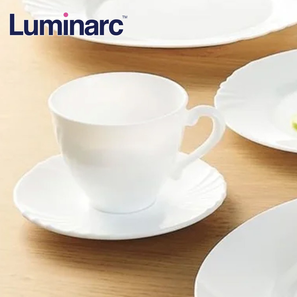 Luminarc Cadix Small Mini Cup and Saucer 90ml Espresso Set Shopee
