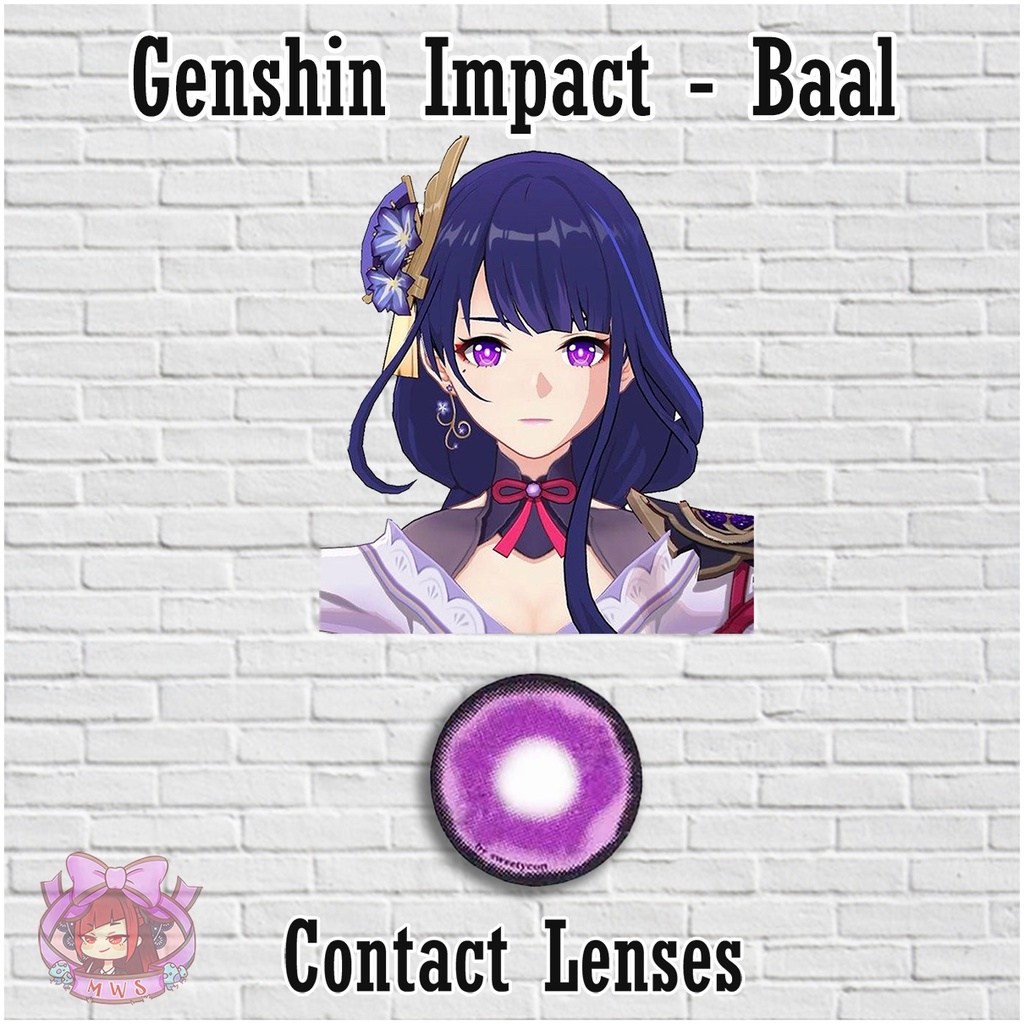 Genshin Impact Baal Raiden Shogun Inazuma Electro Archon Contact Lens