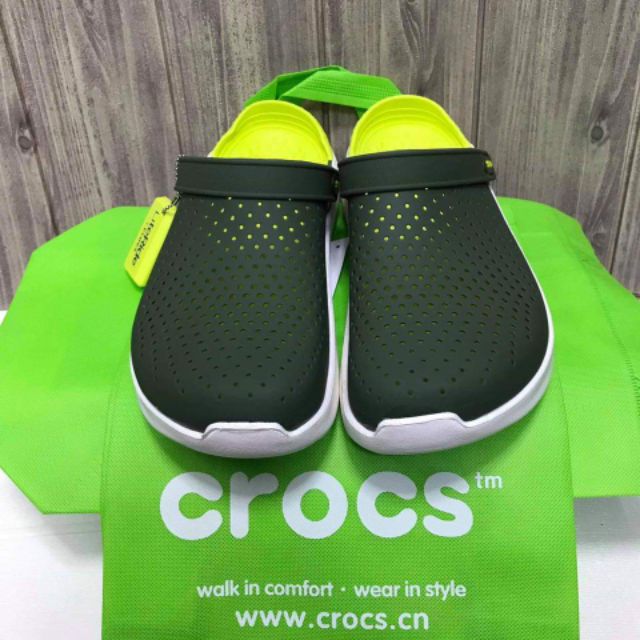 crocs neon green