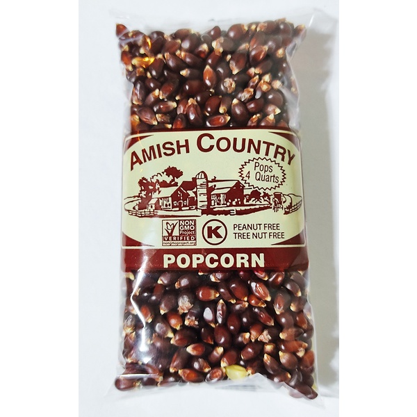 Amish Country Popcorn Red Popcorn Kernel 4oz pack/113g (produces 4 Quarts of Popped Corn