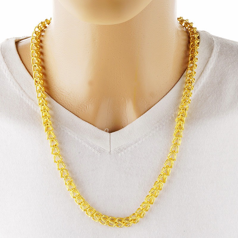 24k Gold Plated Luck Wealth Dragon Chain For Men Necklace Shopee Philippines