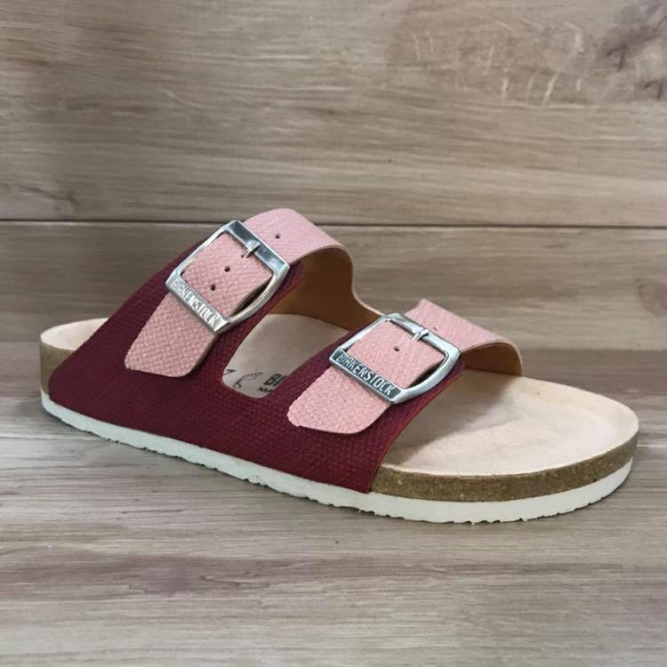 red and pink birkenstock