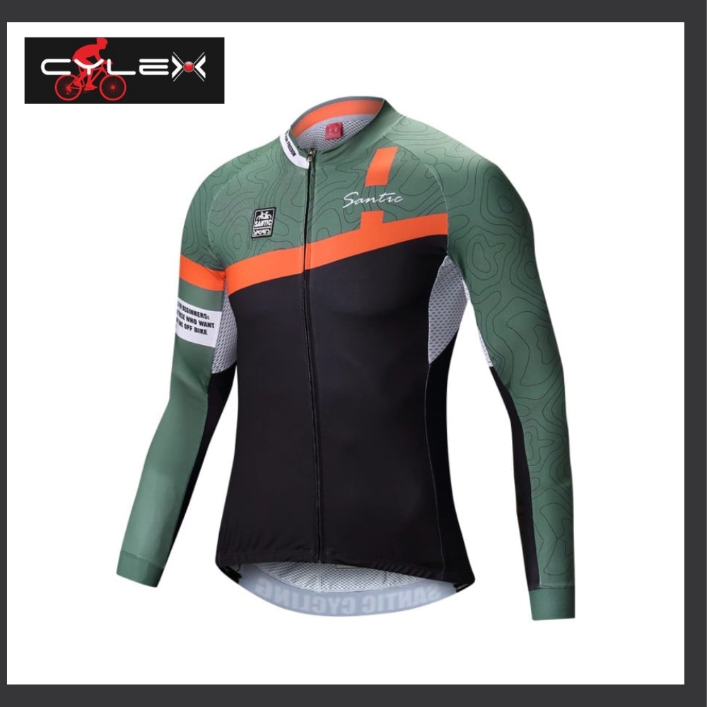 Cyclex Pro Men Cycling Jersey Long Sleeve Mtb Bike Bicycle Top Shirt 