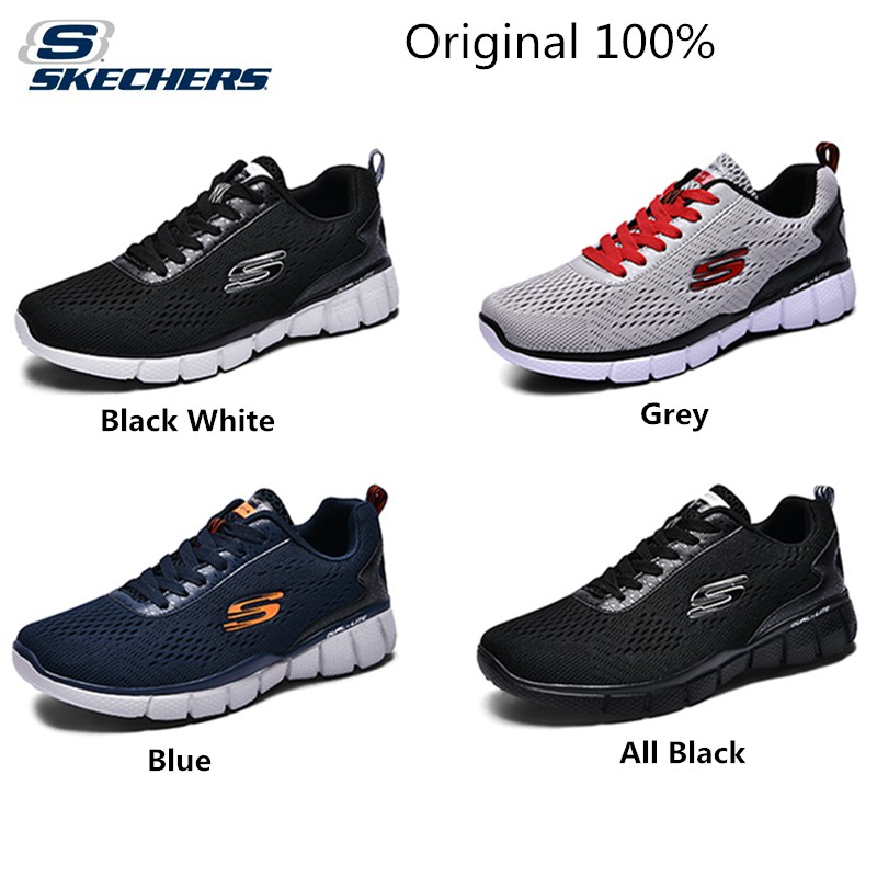 all black skechers mens