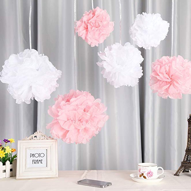 10 Inch Tissue Paper Pom Poms Flower Ball Wedding Party Outdoor