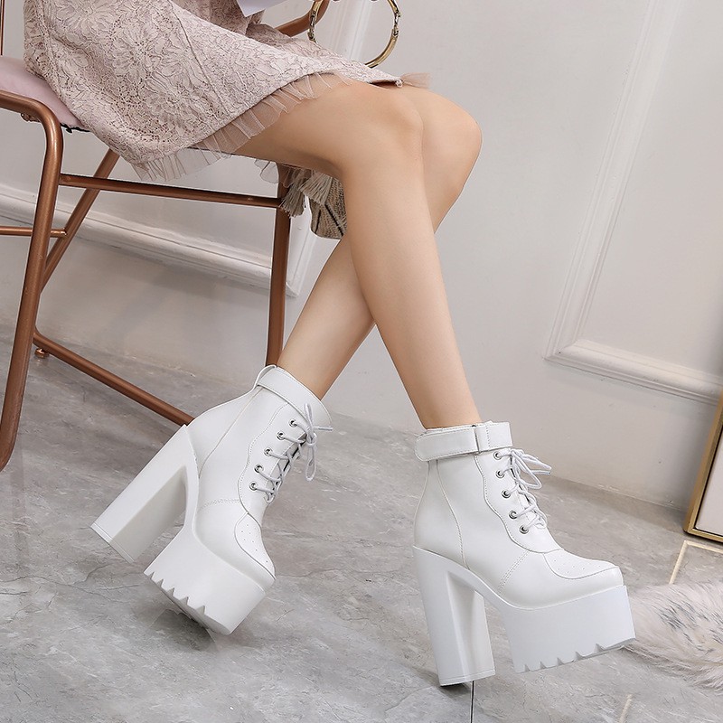 white high heel boots cheap