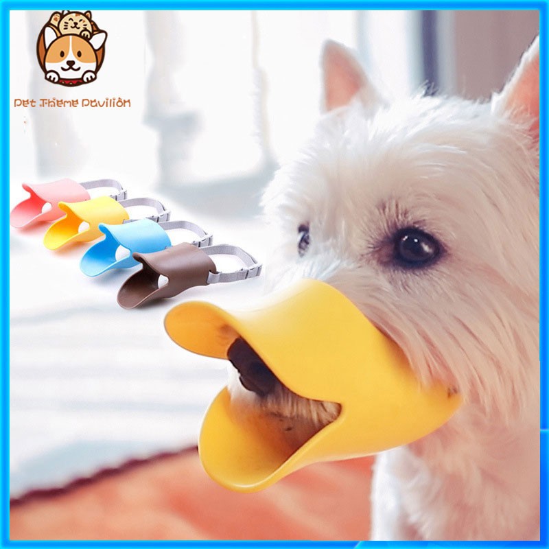 Dog Mouth Cover Pet Anti Bite Duck Mouth Shape  Silicone Bite proof Dog Muzzle #1