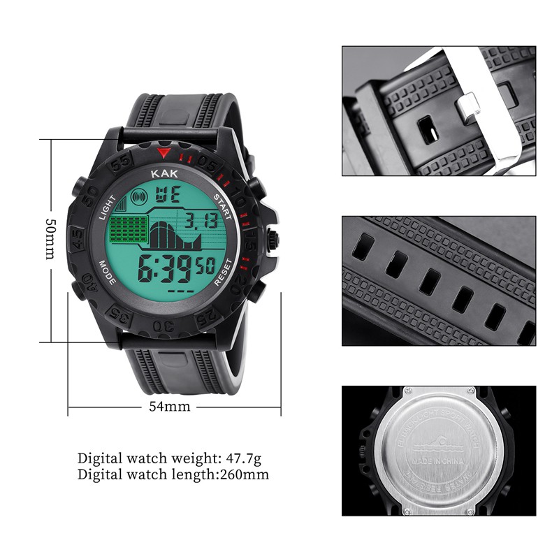 waterproof digital wrist watch
