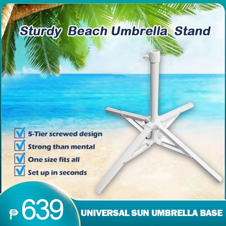 Umbrella Stand Portable FourLegged Folding Sun Base Folding Cross Iron
