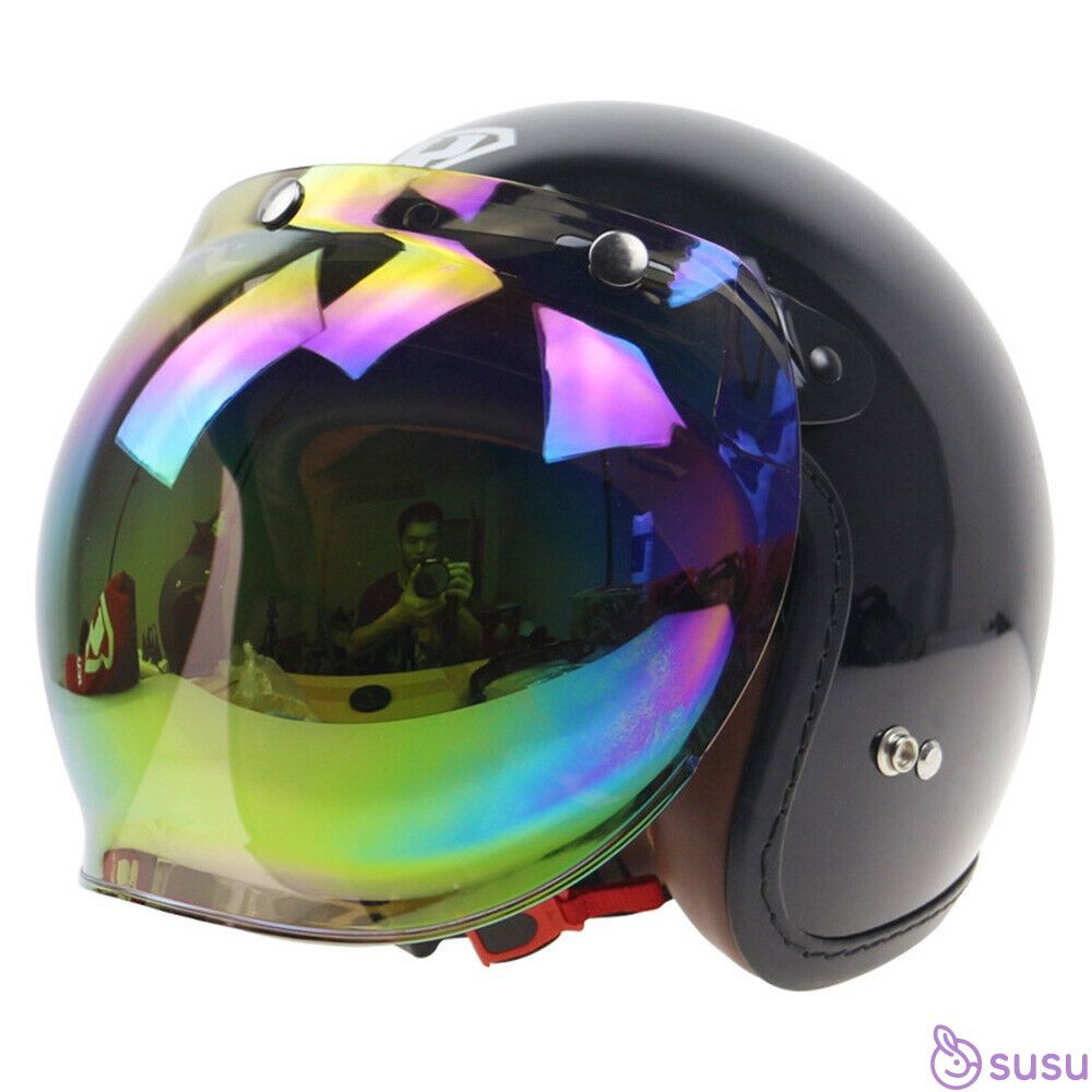 Motorcycle Helmet Bubble Shield with Flip Adapter Clear 