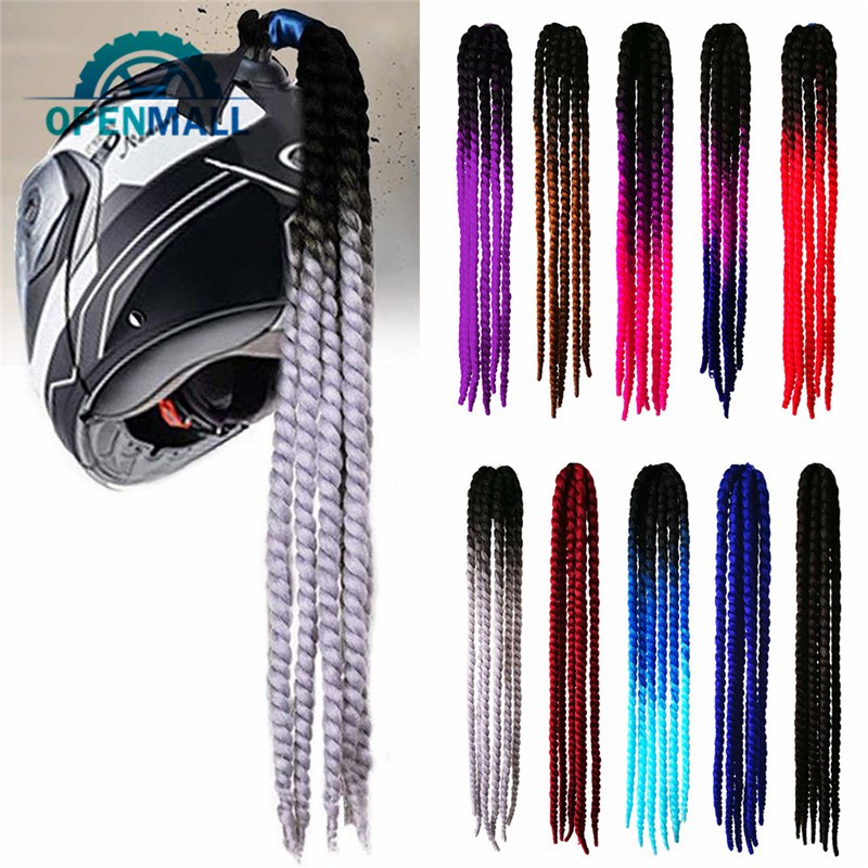 OM 60cm Motorcycle Helmet Dreadlocks Helmet Dreadlocks Ponytail Braid
