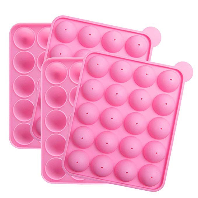 DECORA 20-Cavity Silicone Mold with 20 pcs Sticks for Cake Pop,Hard Candy and Party Cupcake 
