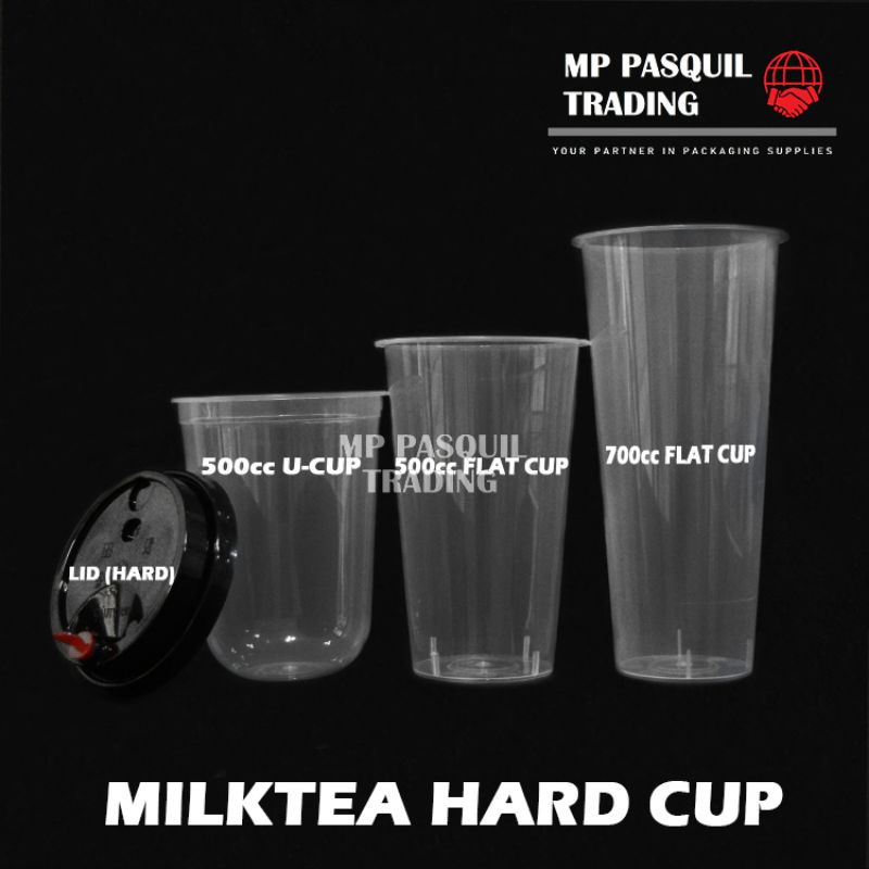 Hard Cup 90mm with Heart Lid SET (MILKTEA CUPS 500cc and 700cc