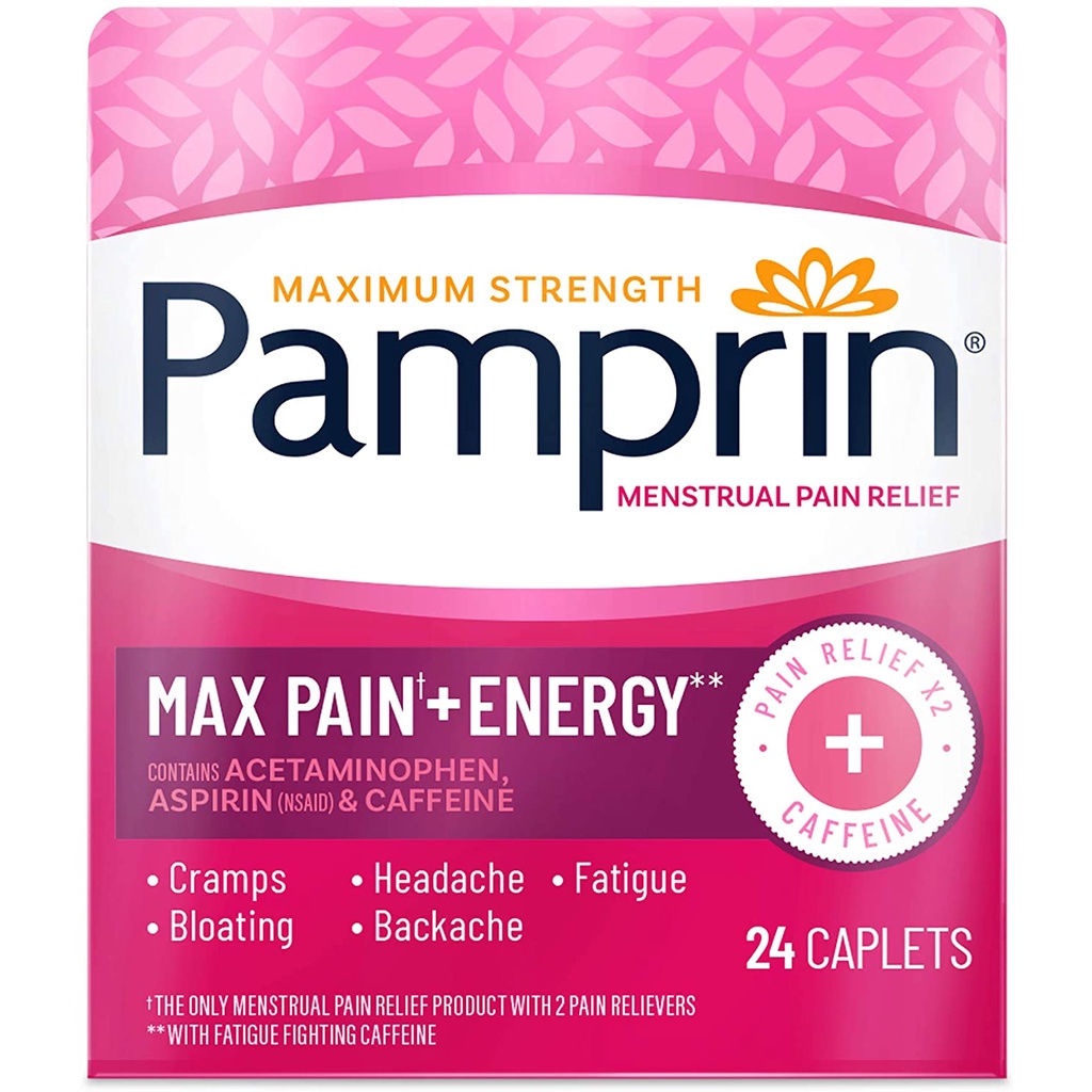 Pamprin Maximum Strength Max Menstrual Pain Relief 24 Count Shopee