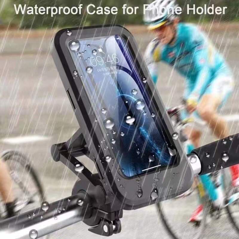 Adjustable Waterproof Motorcycle Bike Phone Holder Case stand moto bicycle handlebar CellPhone