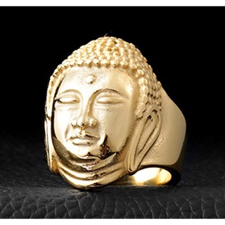 Fashion Punk Personalized Religion Shriman Muni Buddha Portrait Men Ring Jewelry #5