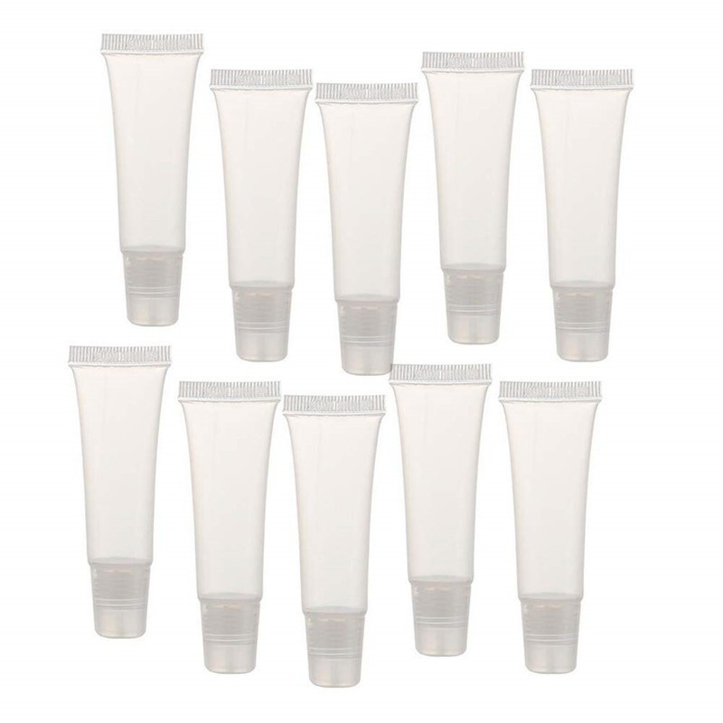 50 Pack 10Ml Lip Gloss Empty Lotion Refill Squeeze Tubes | Shopee ...