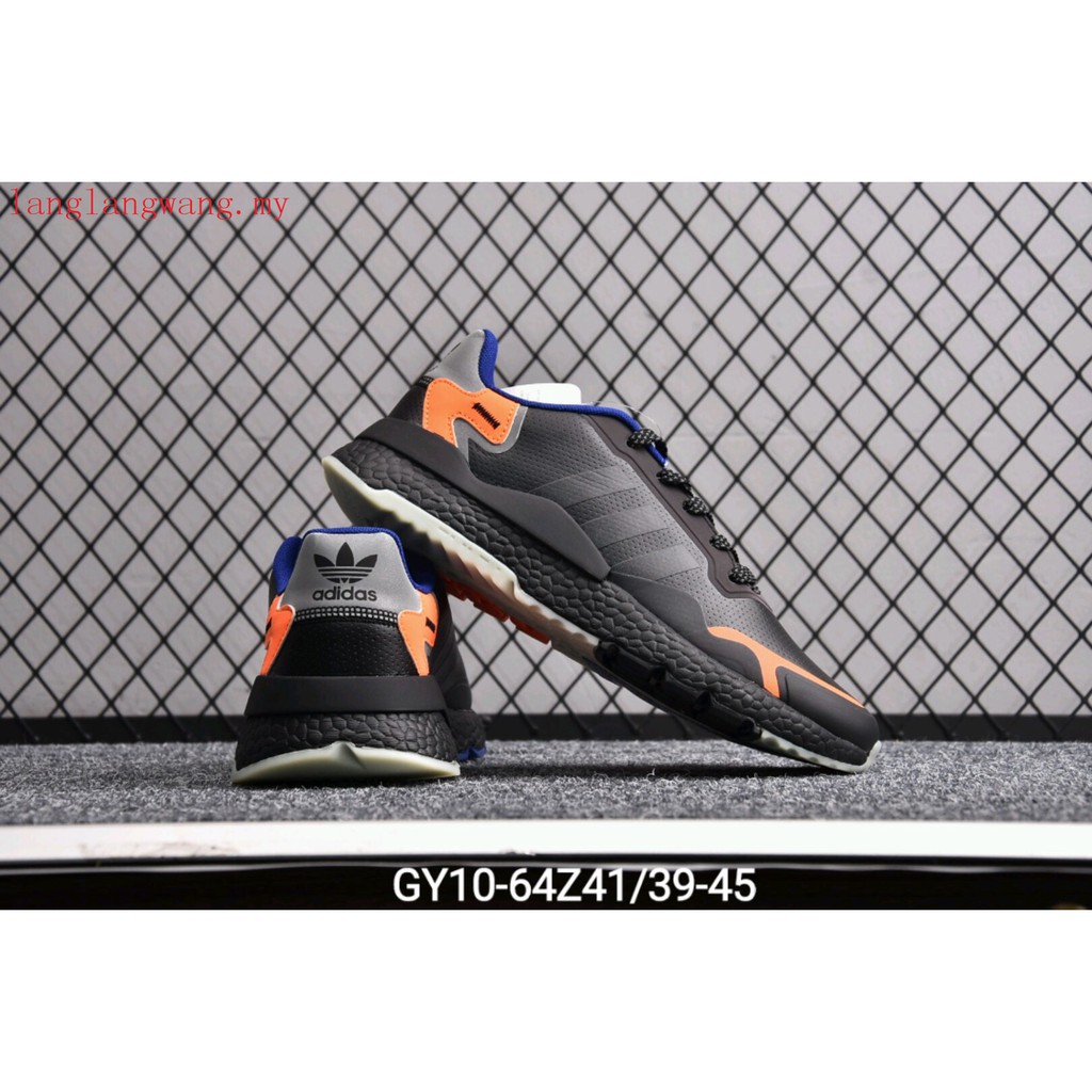 adidas nite jogger black orange