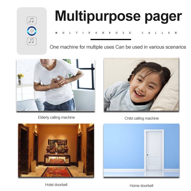 Doorbell Wireless Smart Home Door Bell Waterproof With 62 Ringtones Hole Free Installation For Home - Image 4